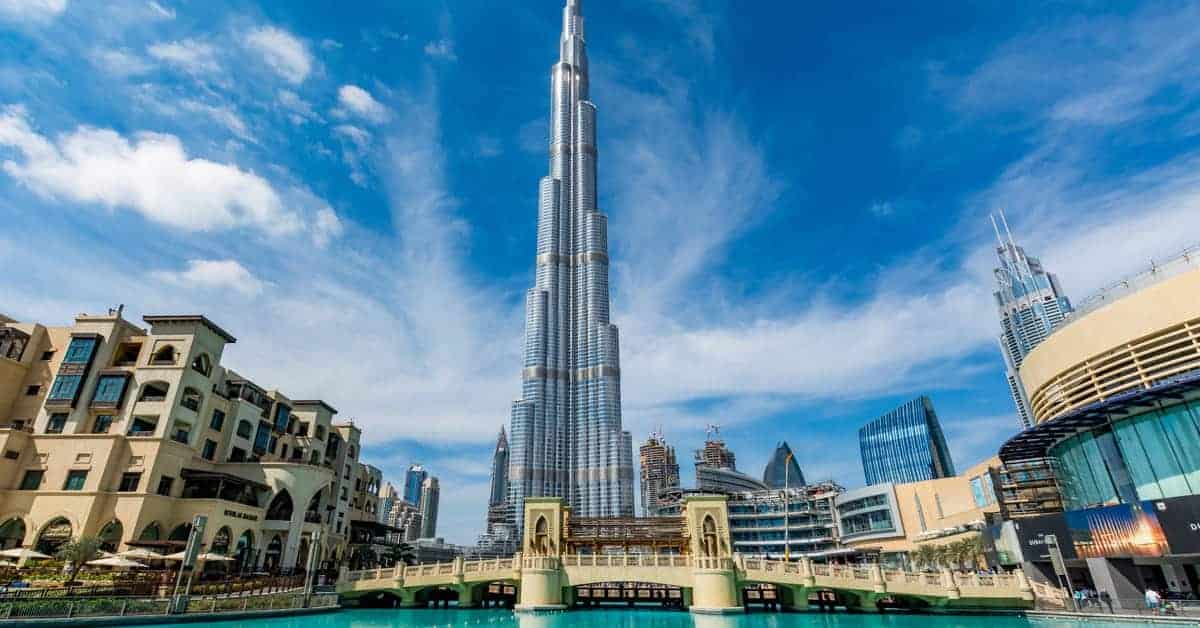 The Burj Khalifa in Dubai. 