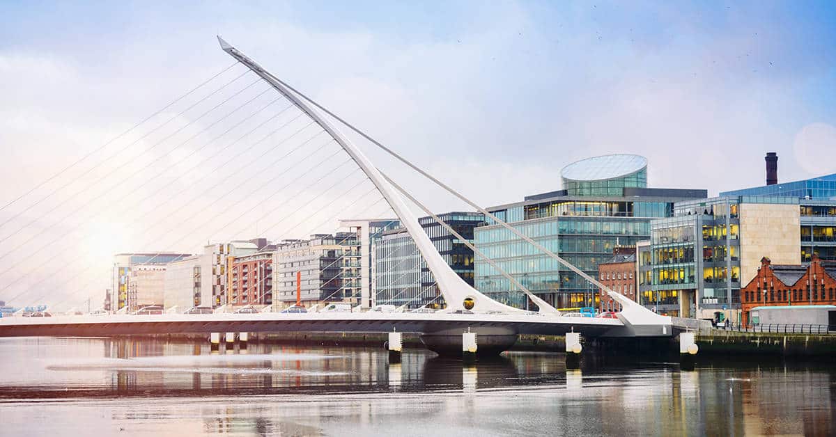 The Samuel Beckett Bridge, Dublin. Image credit: Mlenny/iStock