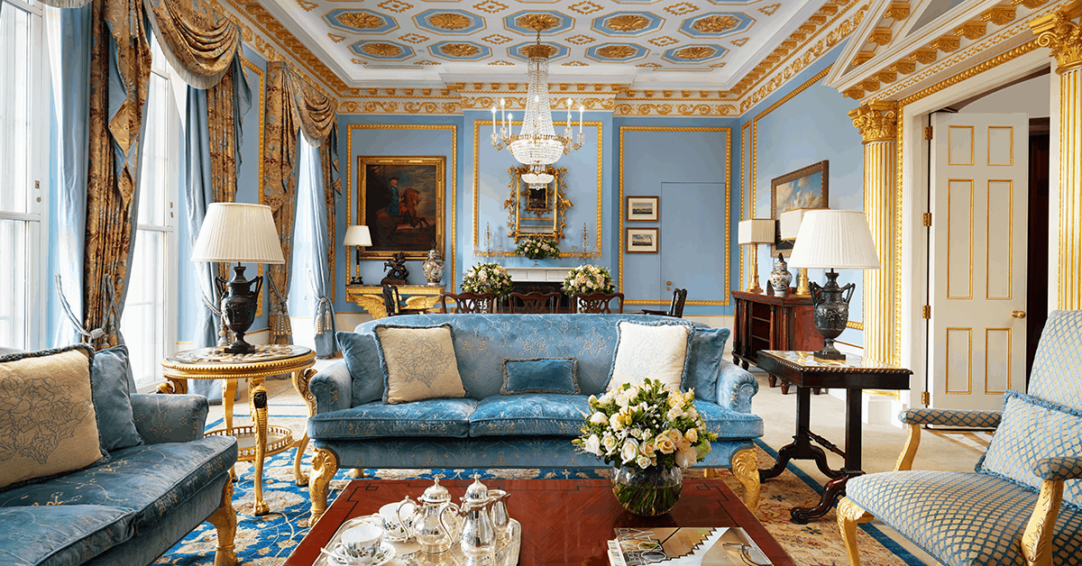 The Royal suite living room at The Lanesborough. Image credit: The Lanesborough