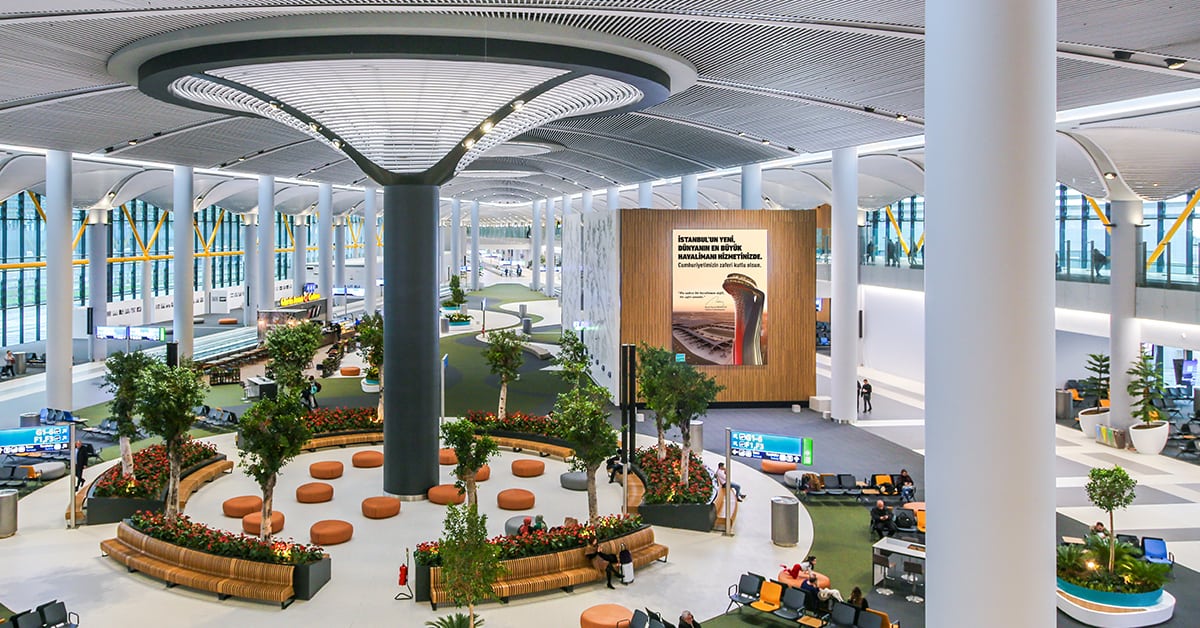 The interior of Istanbul's new Airport. Image credit: Istanbul Airport