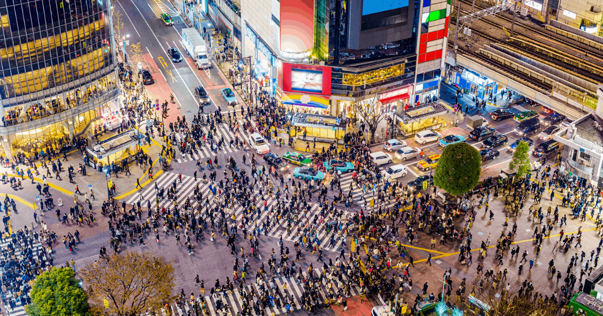 A busy crossing at Shibuya. Image credit: Sean Pavone/iStock