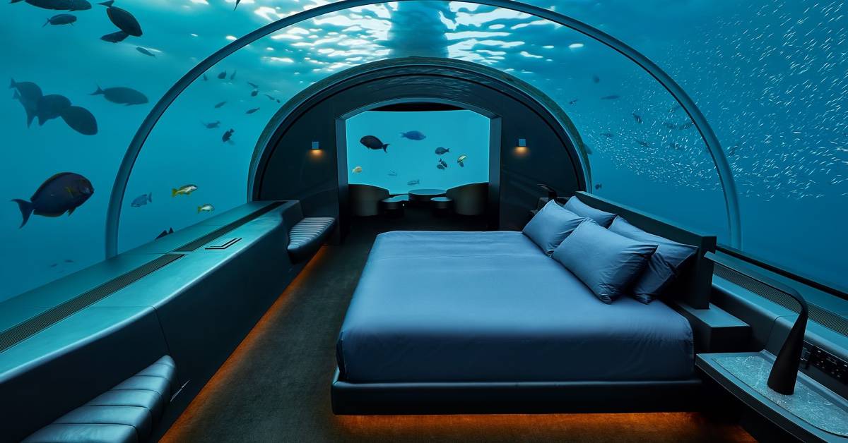 THE MURAKA undersea bedroom. Image credit: Justin Nicholas.