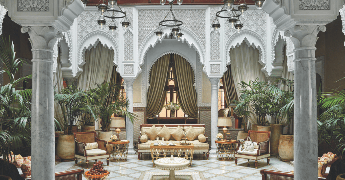 The Grand Riad patio area. Image credit: Hotel Monsour