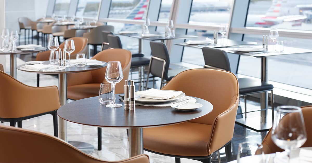 Take in glorious views from the Admirals Club lounge. Image credit: American Airlines