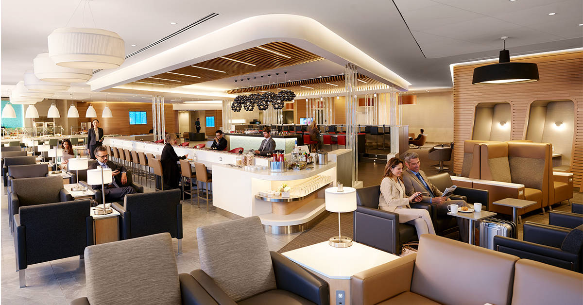 The Admirals Club lounge at JFK has a range of seating options. Image credit: American Airlines