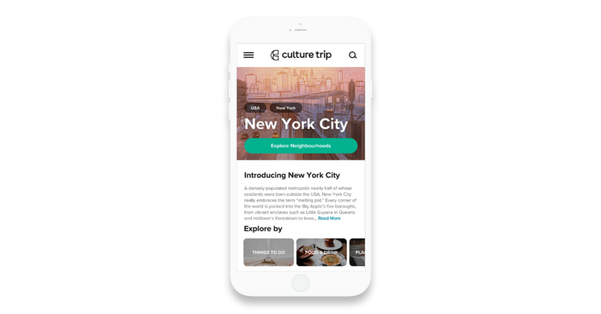 Explore a new city with the Culture Trip app. Image credit: Culture Trip
