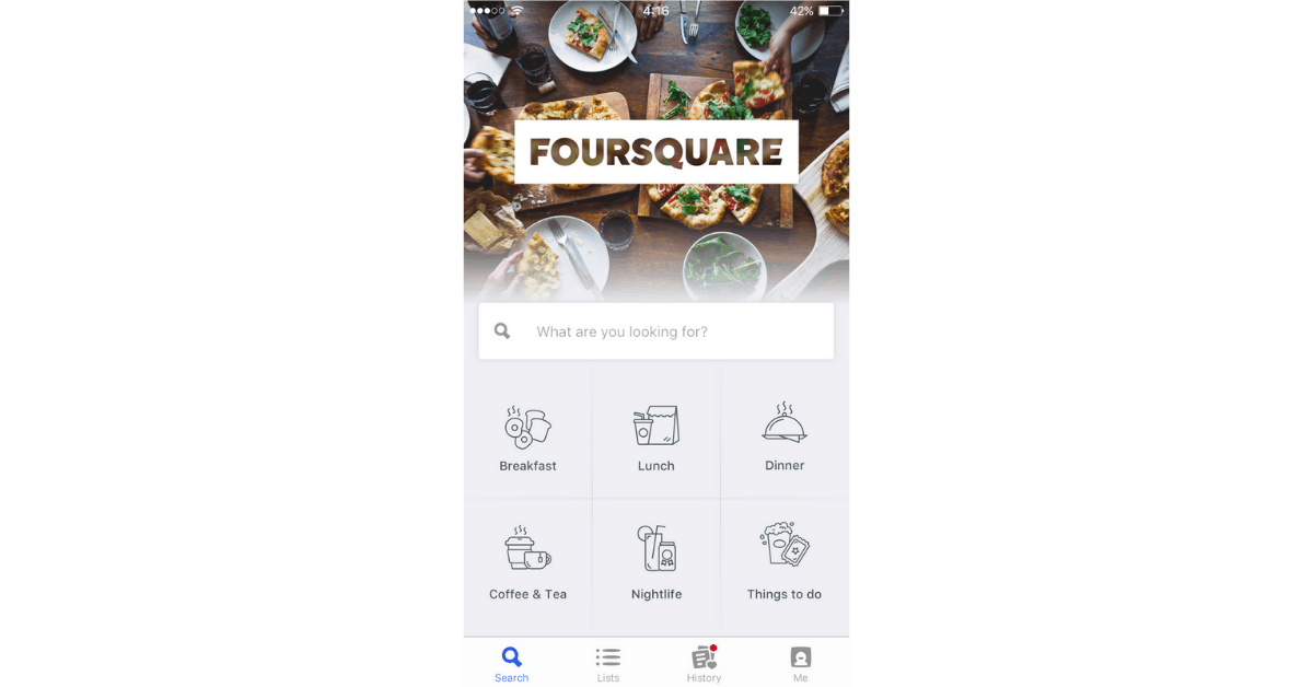 Foursquare's interface makes it easy to use. Image credit: Foursquare