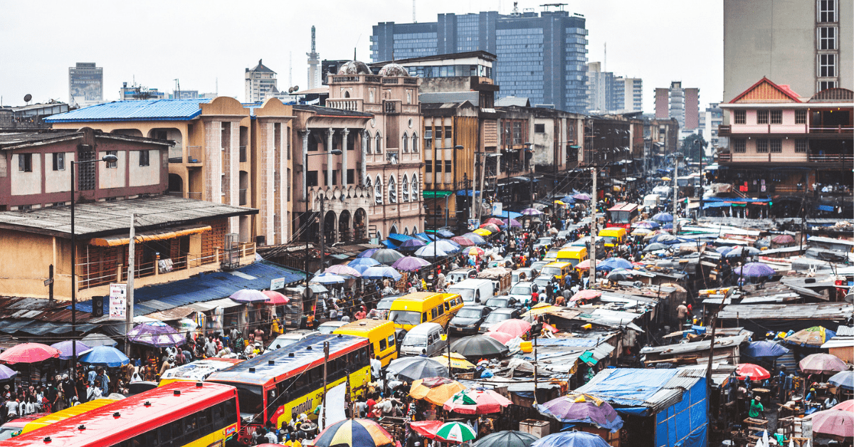 Lagos, Nigeria downtown market. Image credit: peeterv/iStock