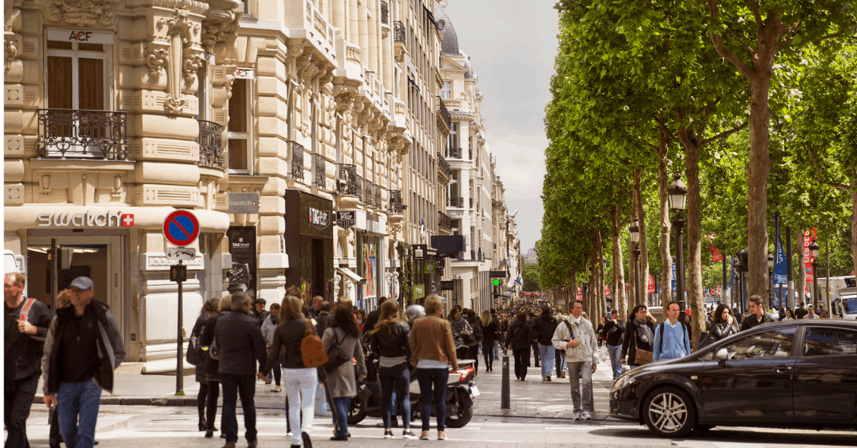 Avenue des Champs-Elysees is another popular shopping strip in Paris. Image credit: MediaProduction/iStock