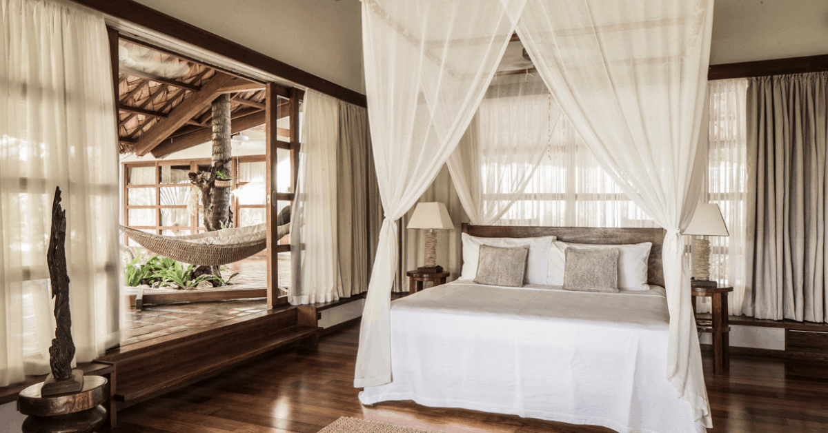 The Beach Cottage bedroom. Image credit Ariara. 