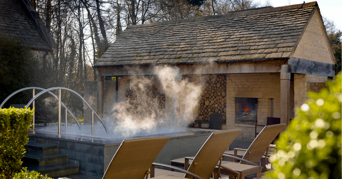 The hot tub at Calcot Manor. Image credit: Calcot Manor