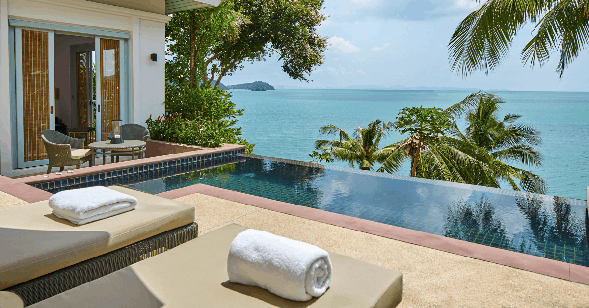 Take in ocean views from your private pool in the Ocean View Pool Villa. Image credit: Amatara Wellness Resort