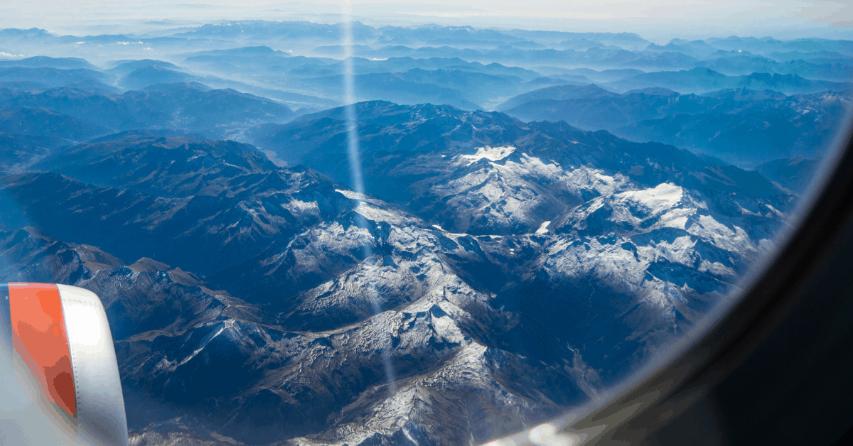 A view to the snow-capped peaks of the Alps of Italy and Austria. Image credit: ClaireLucia