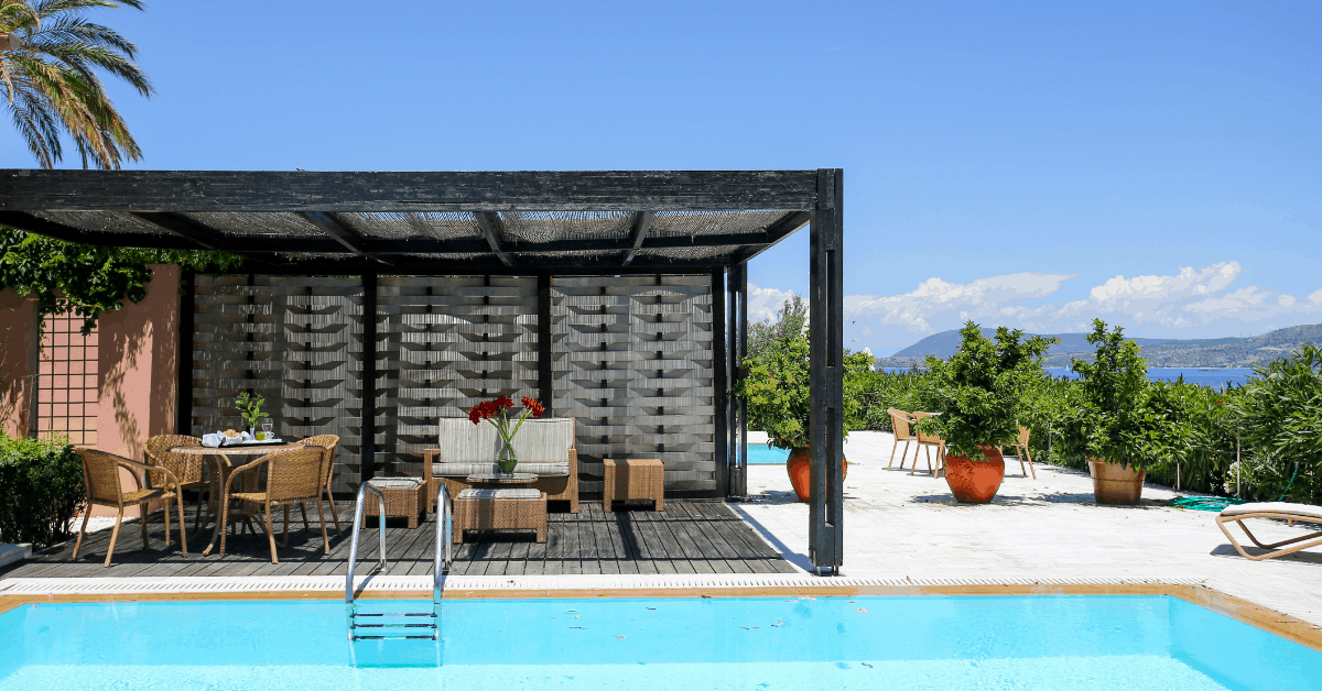 Sun yourself poolside at Ionian Blue Hotel. Image credit: Ionian Blue Hotel