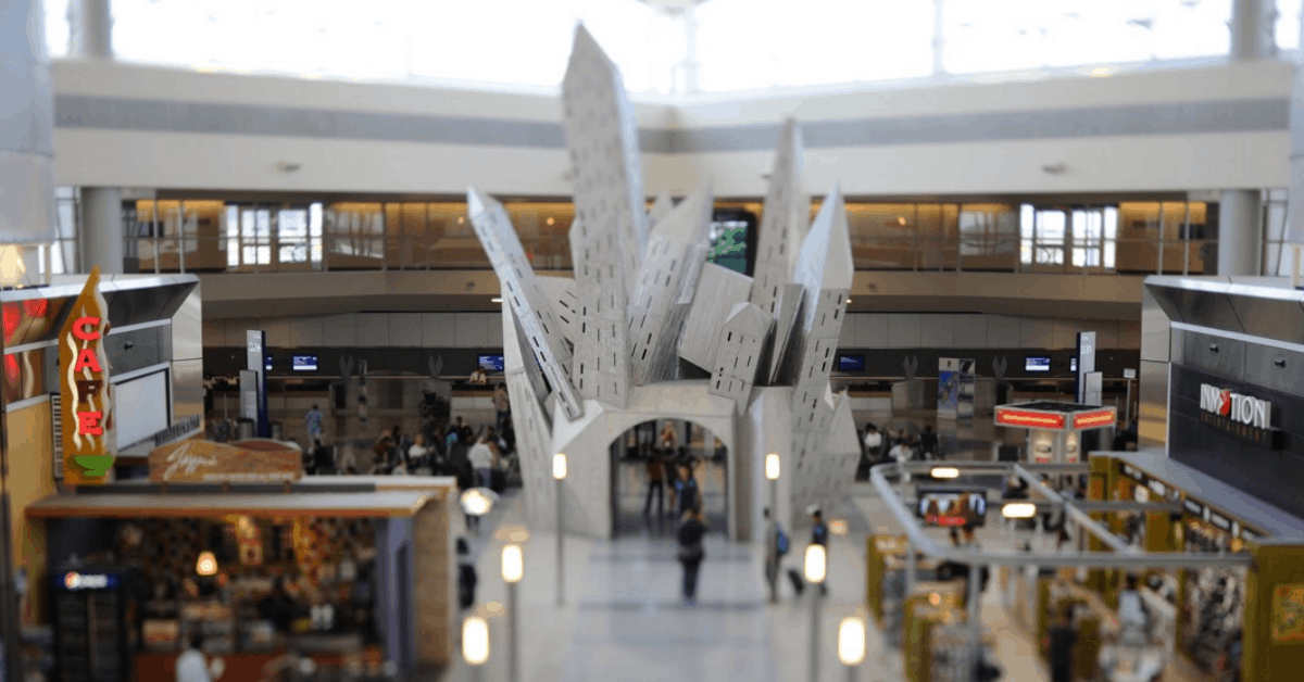 A feature at Dallas International Airport (DFW). Image credit: DFW Airport