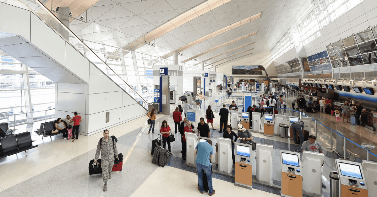 Dallas International Airport (DFW) is filled with light, airy spaces. Image credit: DFW Airport