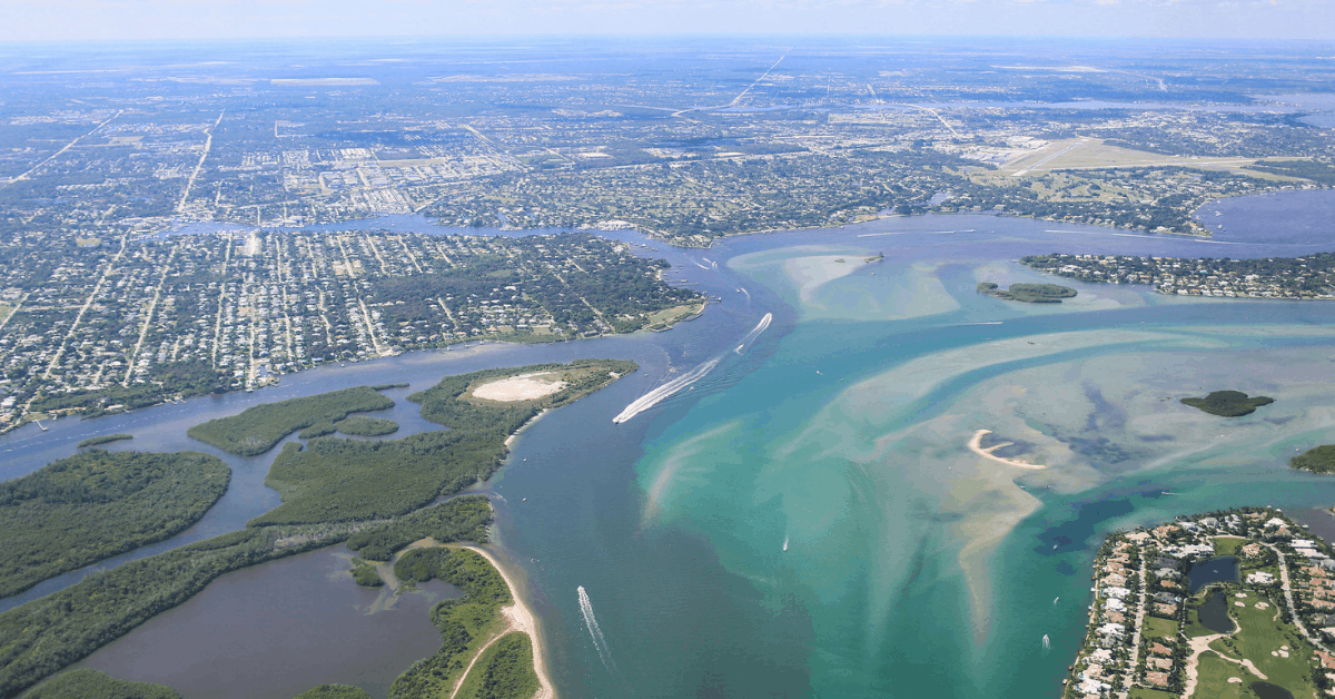 Aerial view of the eastern Florida Coastline. Image credit: Crystal Bolin Photography