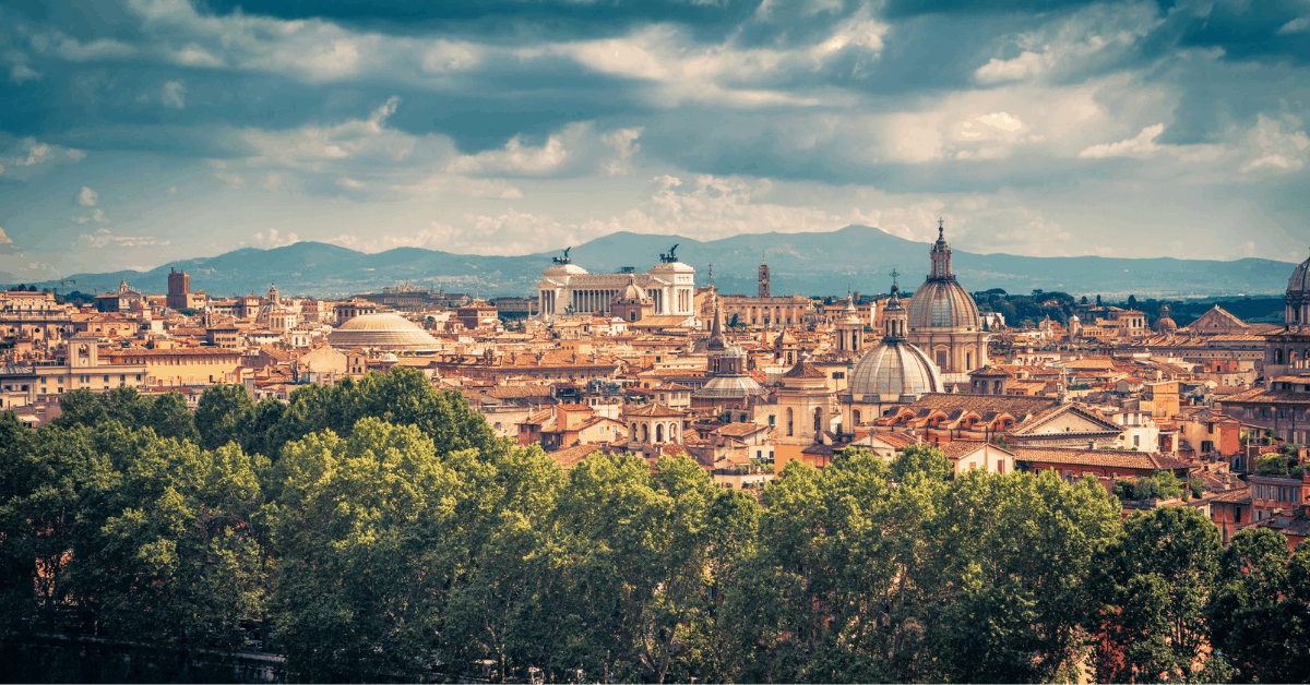 A view to Rome from a Italian villa rental. Image credit: scaliger/iStock