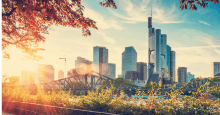 Frankfurt am Main's glittering skyline. Image credit: instamatics/iStock