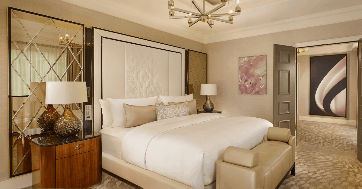 The Ritz-Carlton Suite master bedroom. Image credit: Matthew Shaw