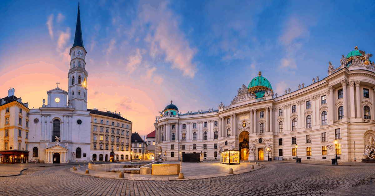 The sun sets in Vienna, Austria. Image credit: RudyBalasko/iStock