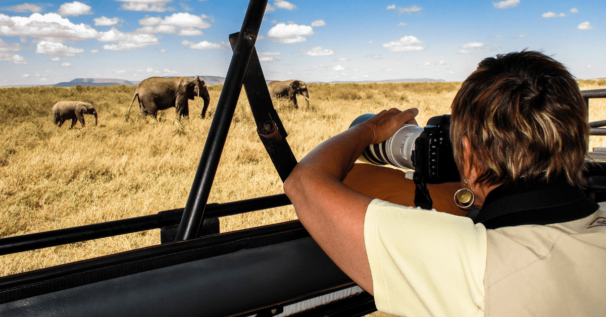 Photographing on safari. Image credit: Supplied