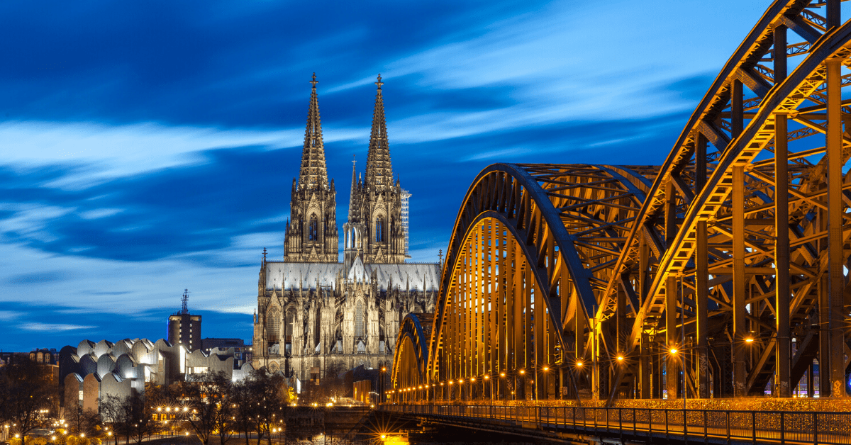 Cologne Cathedral at night. Image credit: Horst Gerlach/iStock