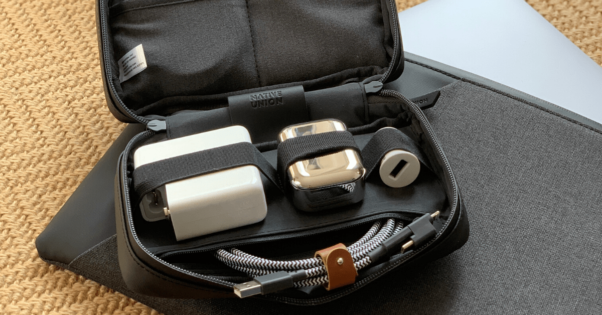 Keep your cables as tidy as the rest of your luggage with the Stow Collection. Image credit: Supplied