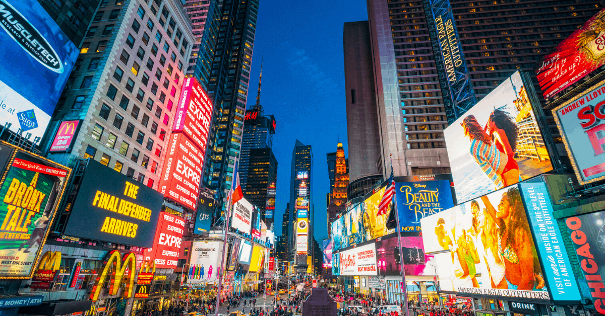 Times Square in New York City. Image credit: georgeclerk/iStock