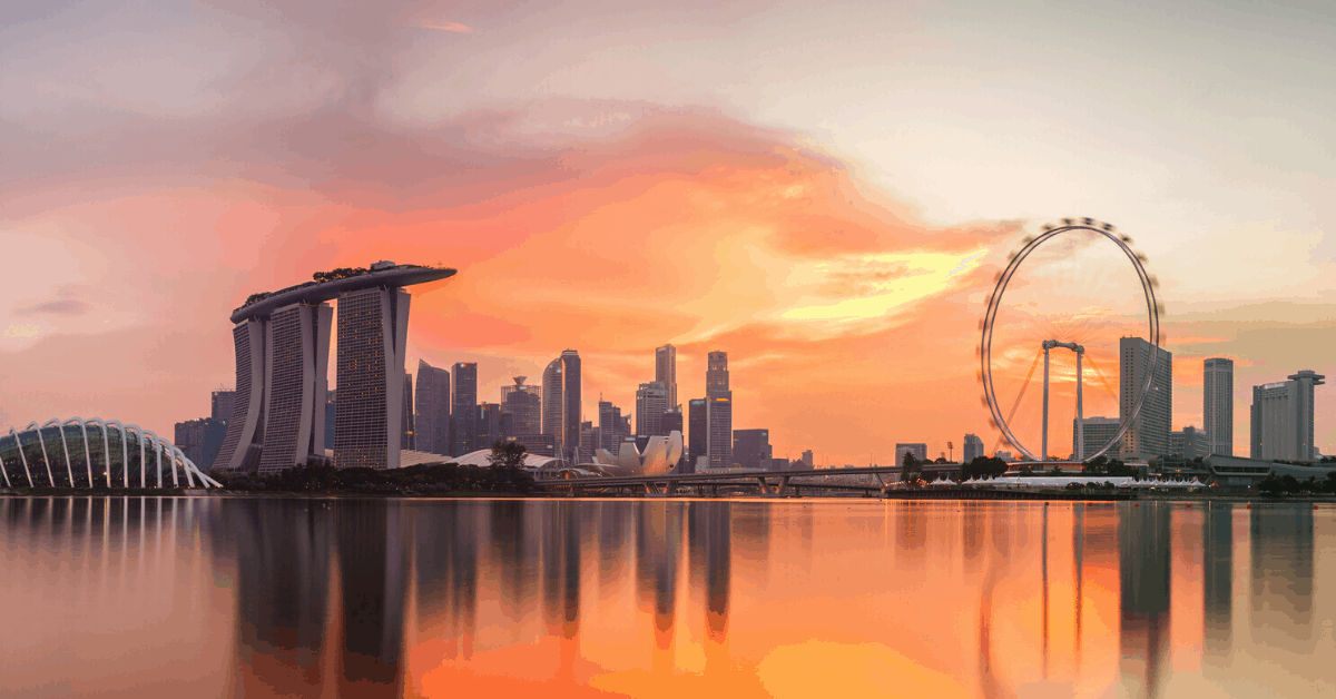 Singapore skyline at sunset. Image credit: southtownboy/iStock