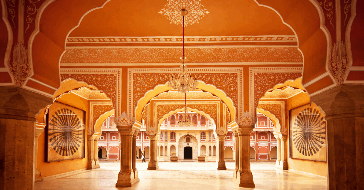 The beautifully-decorated interior of the City Palace in Jaipur. Image credit: Nikada/iStock