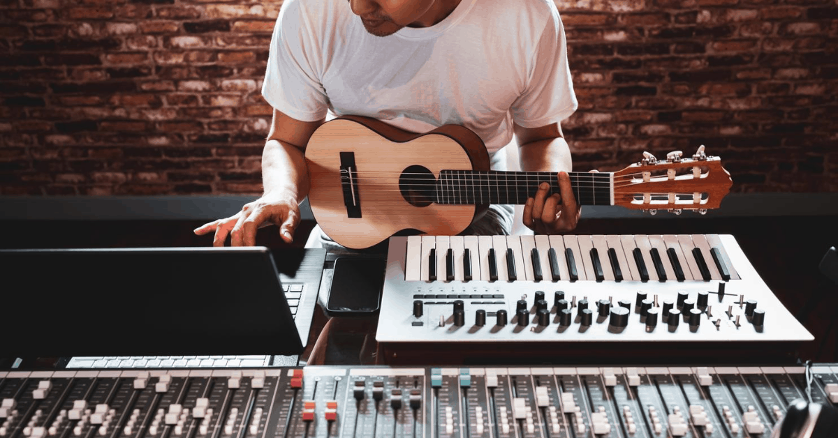 Making and recording music at home has become the new normal for many musicians. Image credit: yanyong/iStock