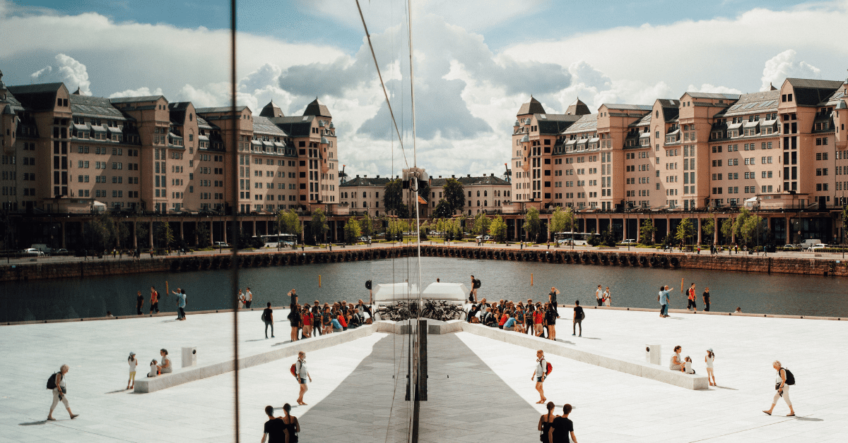 Reflections on Oslo Opera House in Norway. Image credit: Oliver Cole/Unsplash