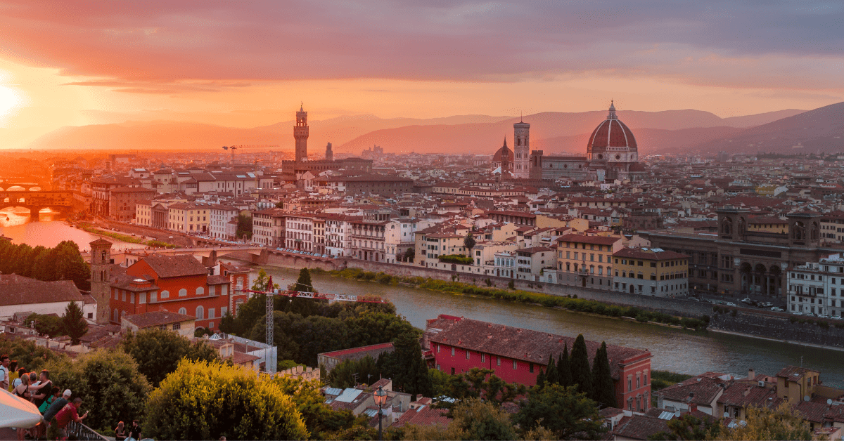 Sunset in Florence, Italy. Image credit: Heidi Kaden/Unsplash