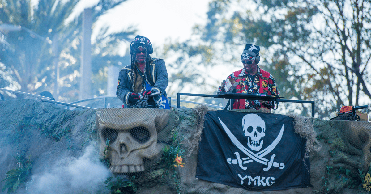 Pirates in Gasparilla Pirate Festival parade, Tampa, Florida. 