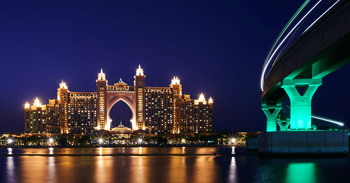 A view of the Atlantis Hotel, Dubai. 