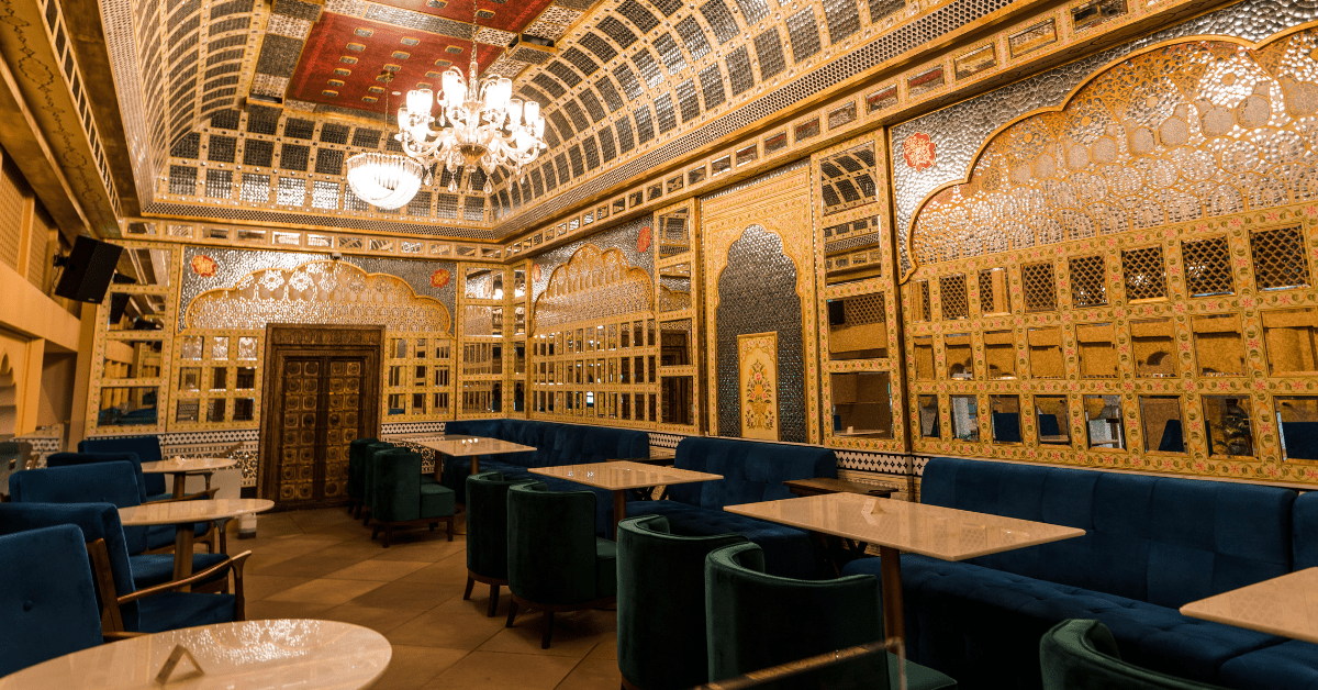 Musaafer restaurant's dinning area.